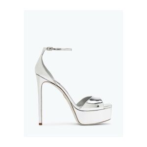 Rene Caovilla Silver Platform Heels